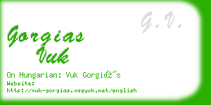 gorgias vuk business card